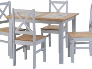 Salvador 1+4 Tile Top Dining Set (Slate Grey)