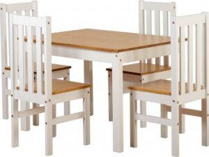 Ludlow 1+4 Dining Set (White)