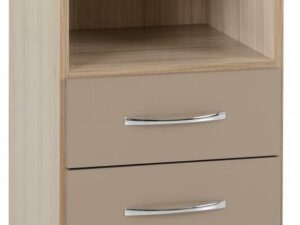 Nevada 2 Drawer Bedside (Oyster)
