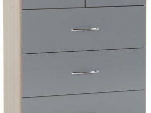 Nevada 3+2 Drawer Chest (Grey)