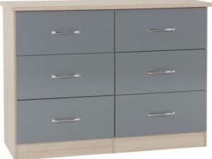 Nevada 6 Drawer Chest (Grey)