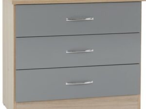 Nevada 3 Drawer Chest (Grey)