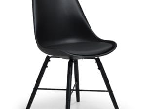 Kari Dining Chair Black Seat & Black Legs