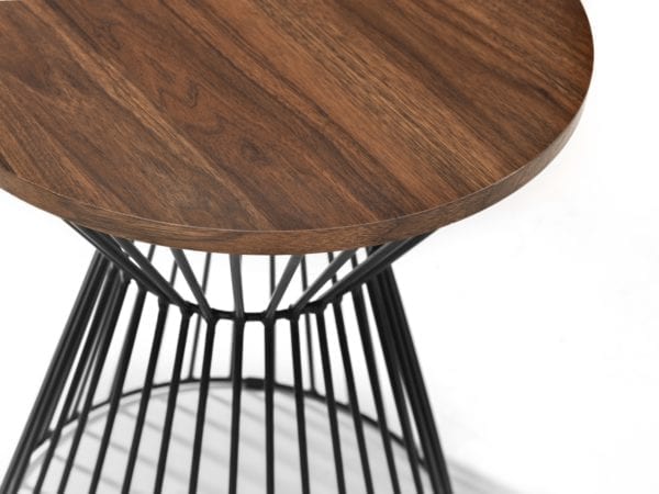 Jersey Round Wire Lamp Table Walnut - Image 2