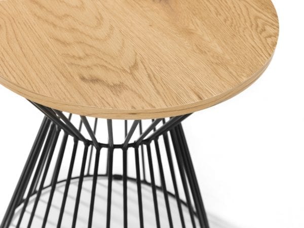 Jersey Wire Lamp Table Oak - Image 2
