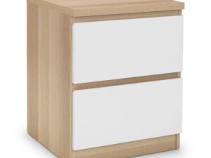 Jupiter 2 Drawer Bedside Oak & White