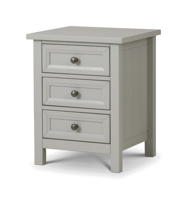 Maine 3 Drawer Bedside Dove Grey