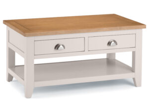 Richmond Coffee Table 2 Drawers Grey/ Pale Oak