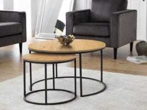 Bellini Round Nest Of Tables Oak
