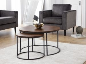Bellini Round Nesting Tables Walnut