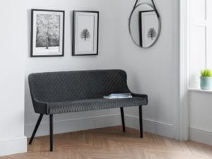 Luxe High Back Bench Grey