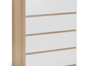 Jupiter 4 Drawer Chest Oak & White