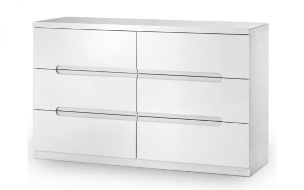 Manhattan 6 Drawer Wide Chest White