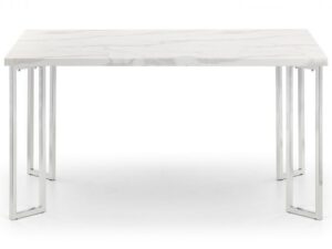 Positano Marble & Chrome Dining Table