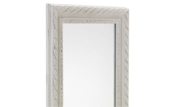 Allegro White Pewter Dress Mirror - Image 3