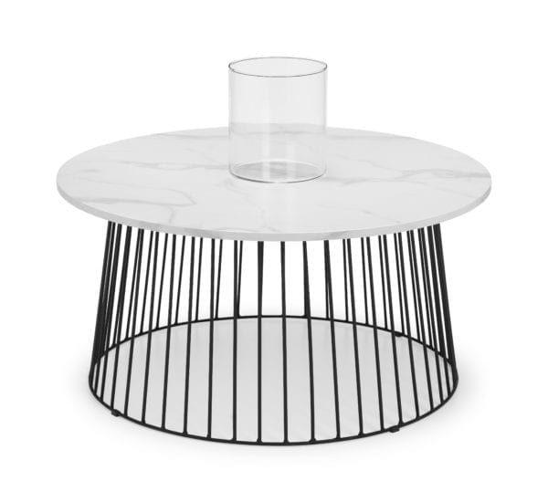 Broadway Round Coffee Table White Marble