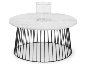 Broadway Round Coffee Table White Marble