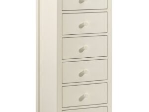 Cameo 7 Drawer Narrow Chest (Stone White)