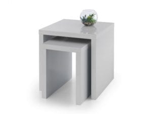 Metro High Gloss Nest Of Tables Grey