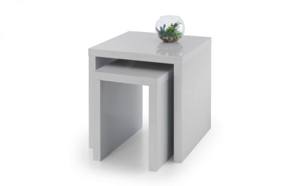 Metro High Gloss Nest Of Tables Grey