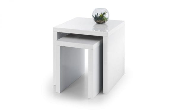 Metro High Gloss Nest Of Tables White