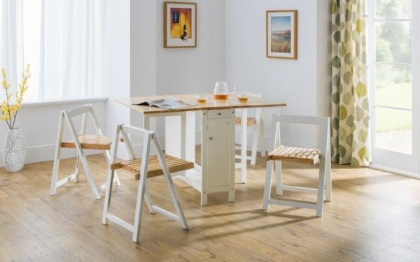 Savoy Dining Set White/ Natural