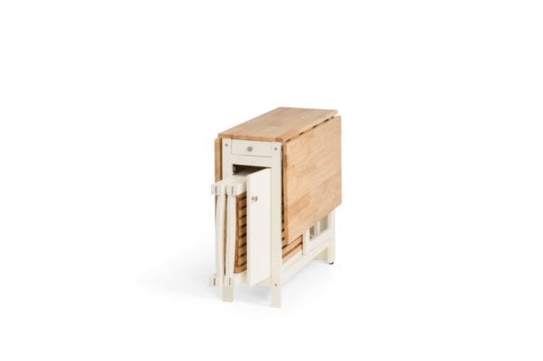 Savoy Dining Set White/ Natural - Image 2