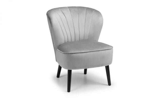 Coco Velvet Accent Chair Grey - Image 3