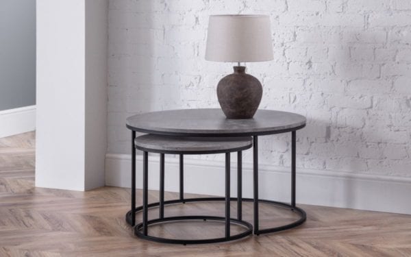 Staten Concrete Round Nesting Coffee Table