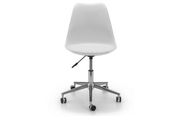 Erika Office Chair White/ Chrome - Image 4