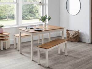 Coxmoor Bench - White & Oak