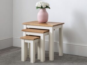 Coxmoor Nest of 3 Tables - White & Oak