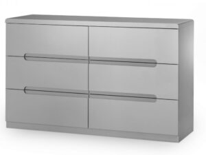 Manhattan 6 Drawer Wide Chest Grey