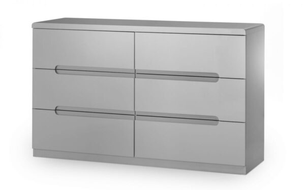 Manhattan 6 Drawer Wide Chest Grey