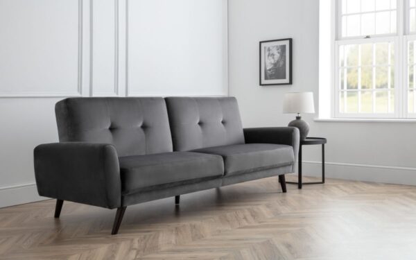 Monza Sofabed Dark Grey Velvet - Image 2