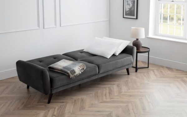 Monza Sofabed Dark Grey Velvet
