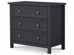 Maine 3 Drawer Chest Wide Anthracite
