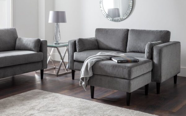 Hayward 2 Seater Sofa - Grey Chenille Fabric
