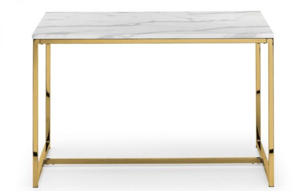 Scala Dining Table - White/Gold - Image 3