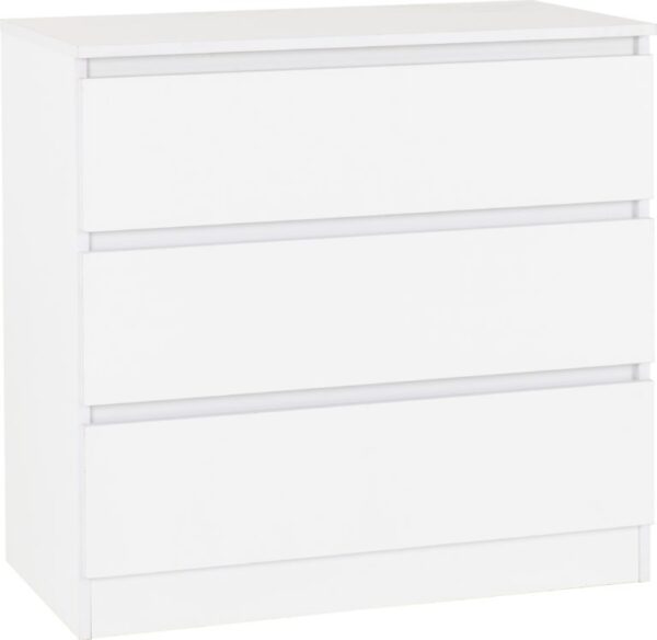 Malvern 3 Drawer Chest White - Image 2