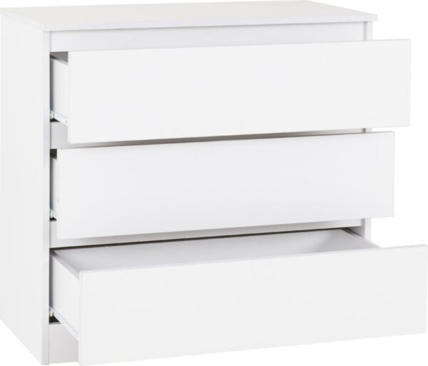 Malvern 3 Drawer Chest White - Image 3