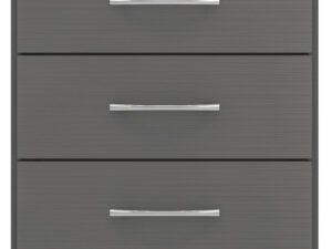 Nevada 5 Drawer Narrow Chest 3D Effect Grey