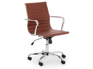 Gio Office Chair - Brown and Chrome