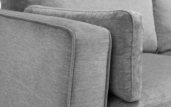 Hayward 2 Seater Sofa - Grey Chenille Fabric - Image 3