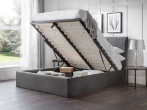 Sanderson Diamond Quilted Velvet Ottoman Bed - 150CM (5')