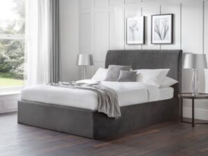 Sanderson Diamond Quilted Velvet Ottoman Bed - 135CM (4'6")