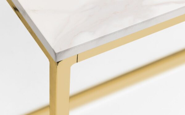 Scala Dining Table - White/Gold - Image 2