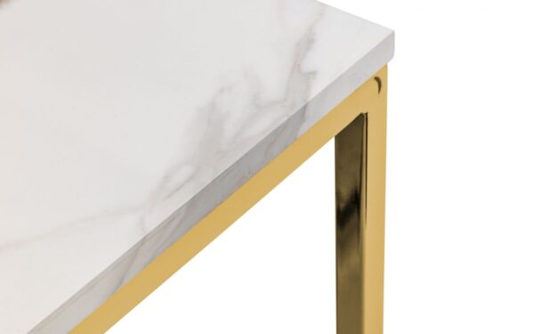 Scala Dining Table - White/Gold - Image 4