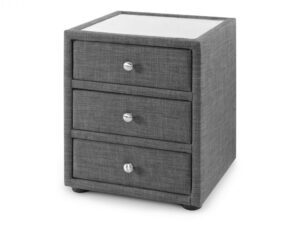 Sorrento 3 Drawer Bedside - Slate Linen