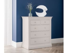 Clermont 3+2 Drawer Chest Light Grey